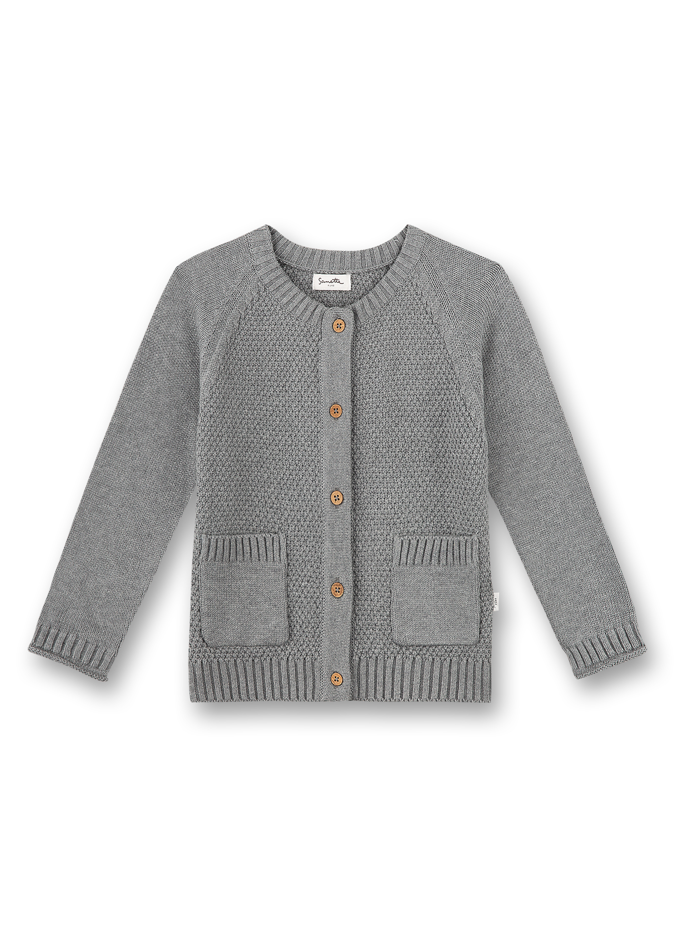 Unisex-Cardigan Graumelange