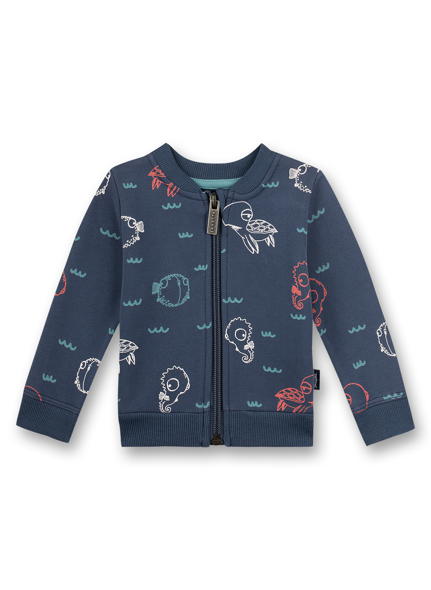 Jungen-Sweatjacke Dunkelblau Ocean Friends