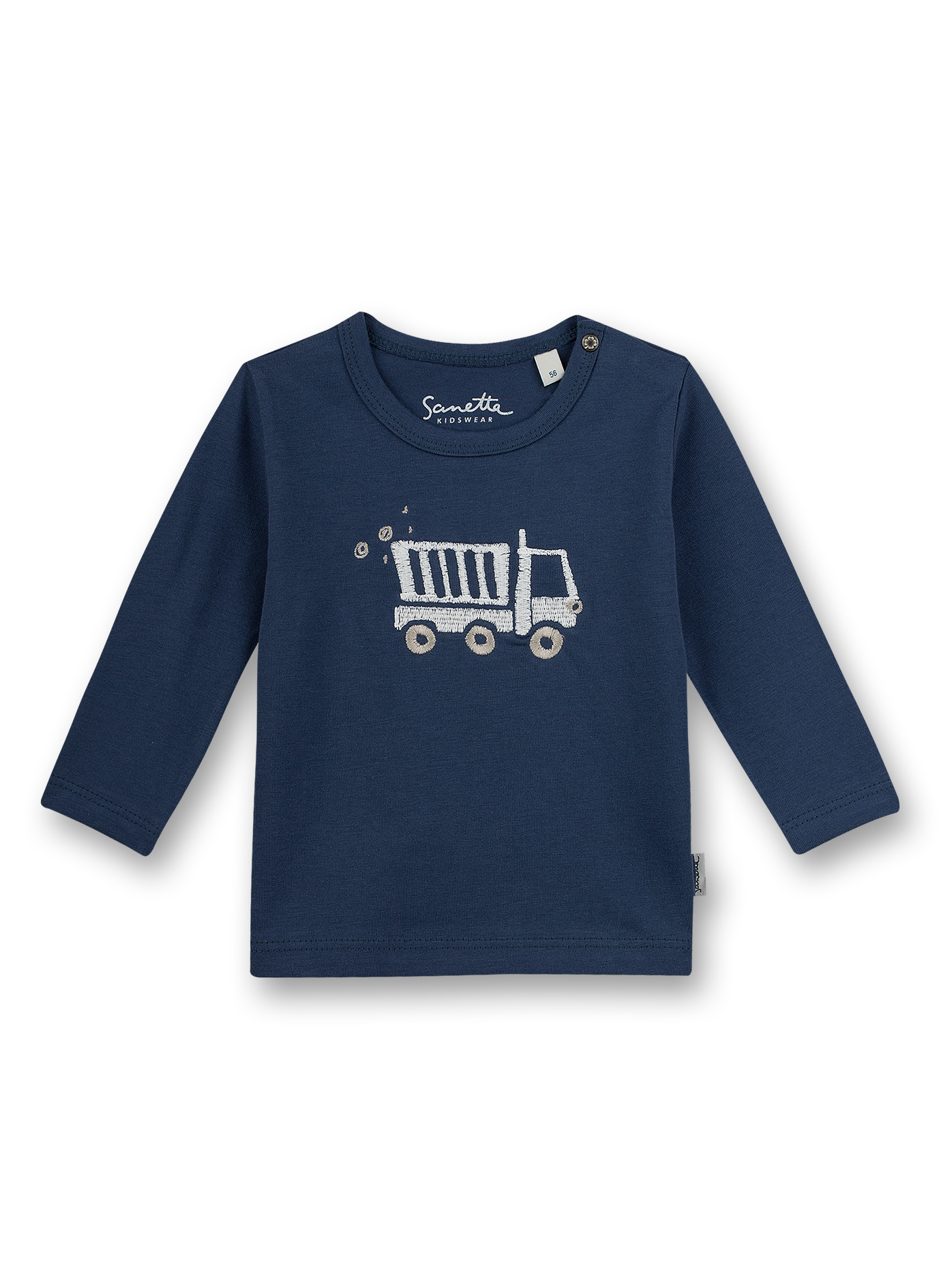 Jungen-Shirt langarm Dunkelblau Little Builder