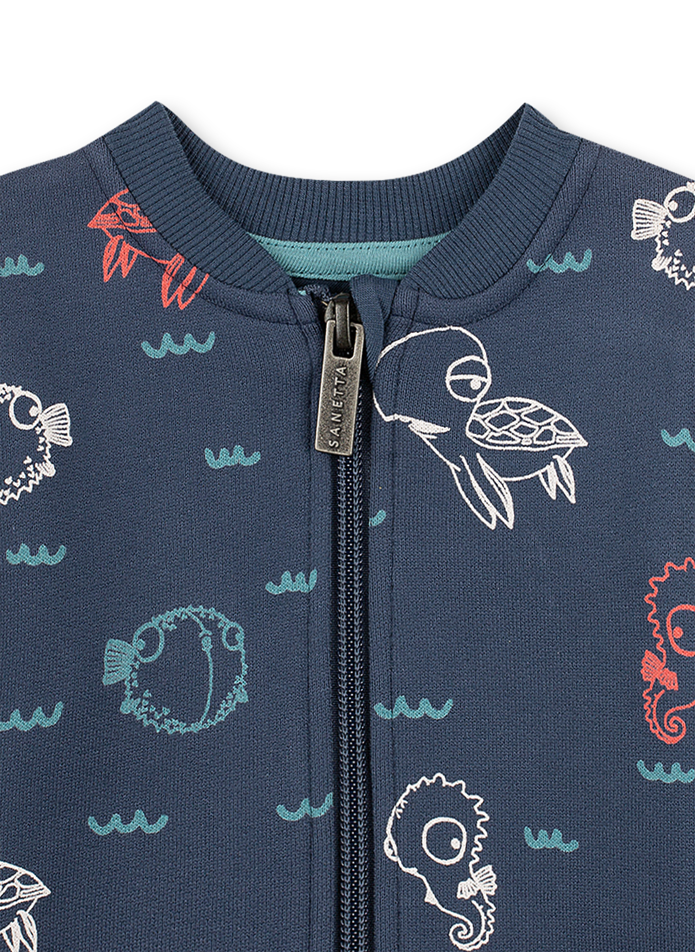 Jungen-Sweatjacke Dunkelblau Ocean Friends