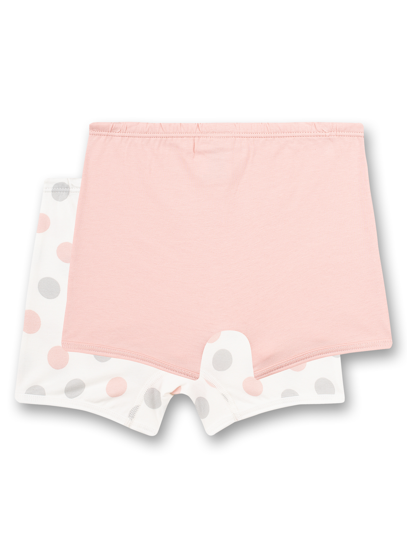 Mädchen-Shorts (Doppelpack) Dots-Allover und Rosa 