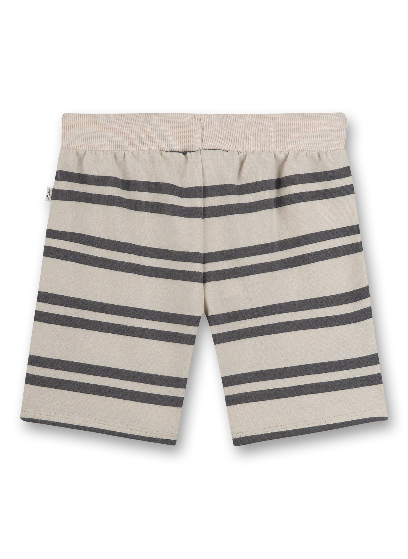 Jungen-Sweatshorts Dunkelgrau Ringel