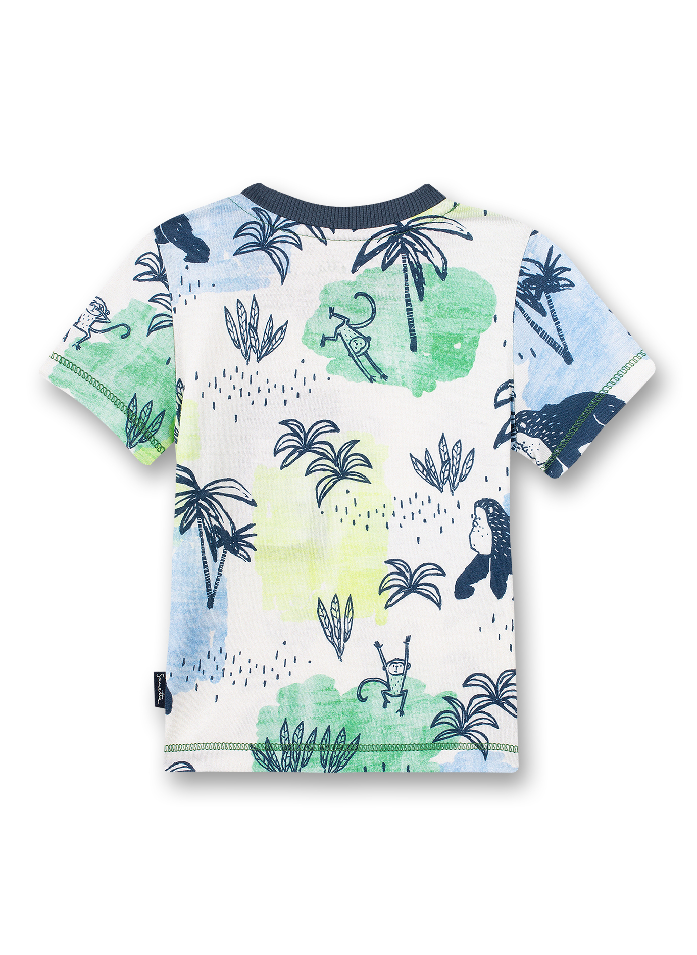 Jungen T-Shirt Grün Monkey Funky