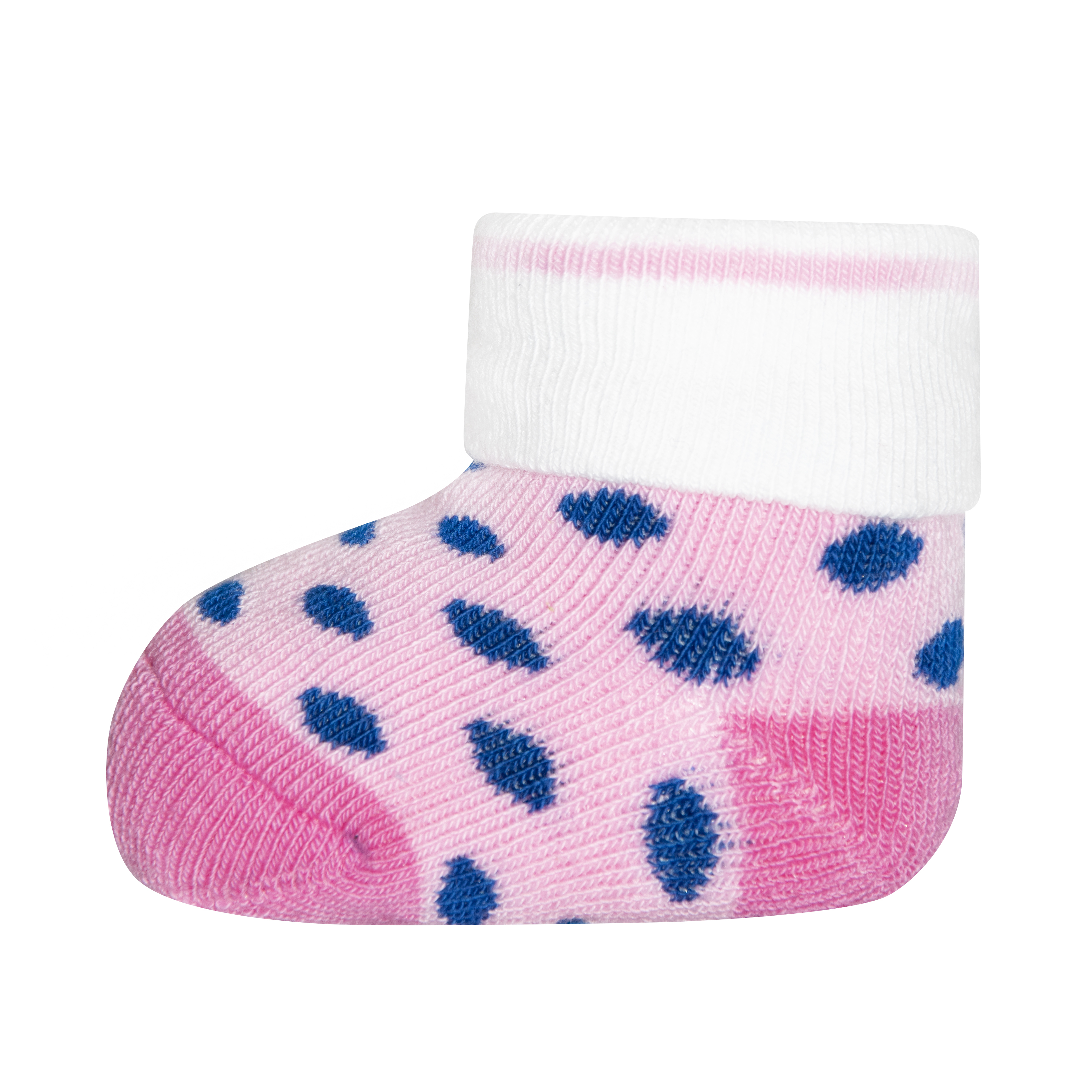 Mädchen Erstlings-Socken (Dreierpack) Pink Ringel Punkte