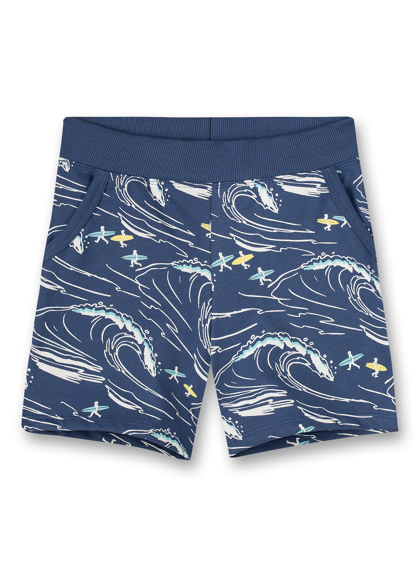 Jungen-Sweatshorts Dunkelblau Surf Trip