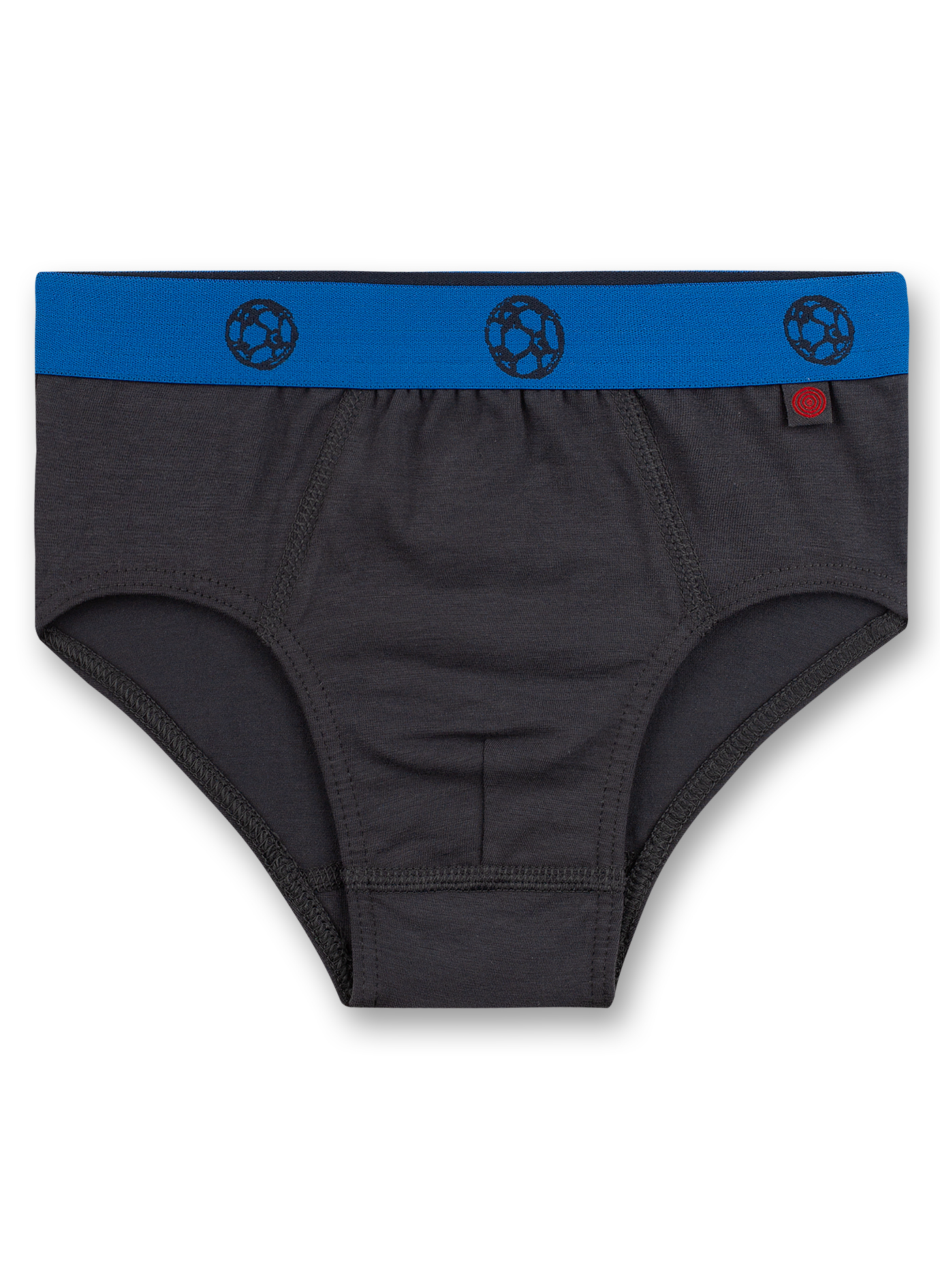 Jungen-Slip (Doppelpack) Blau und Dunkelgrau Fußball