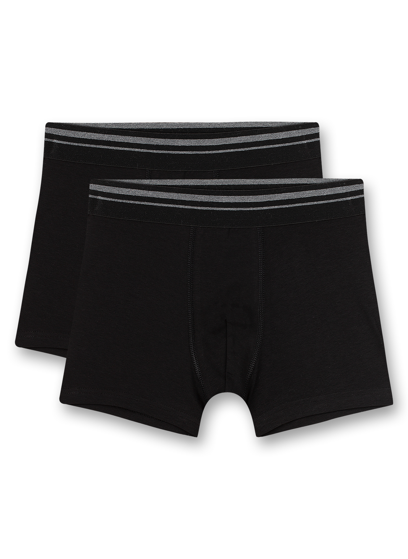 Jungen-Hipshorts (Doppelpack) Schwarz