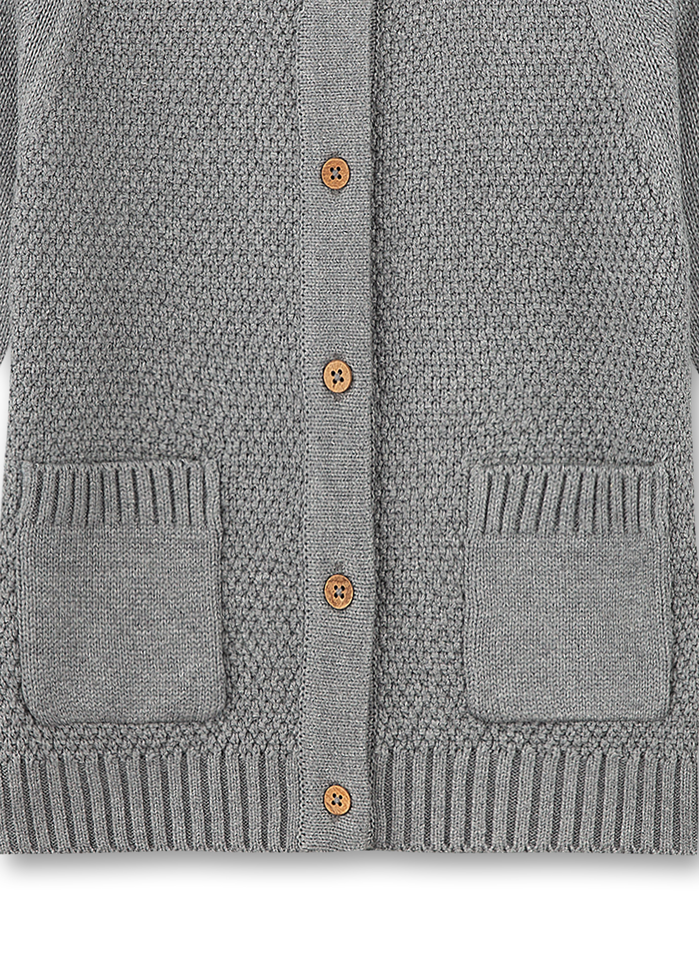 Unisex-Cardigan Graumelange