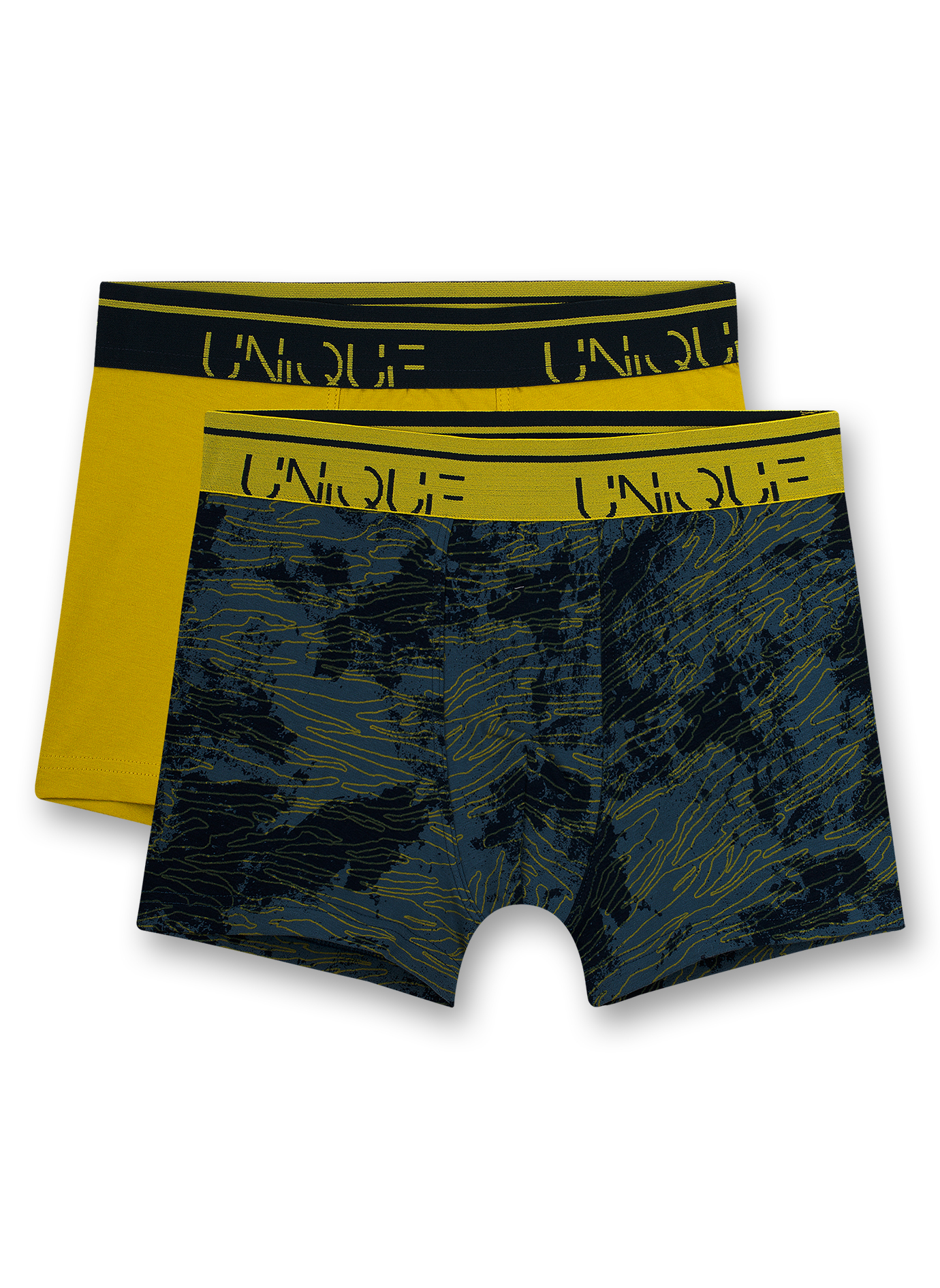 Jungen-Hipshorts (Doppelpack) Dunkelblau und Gelb Ocean Breeze