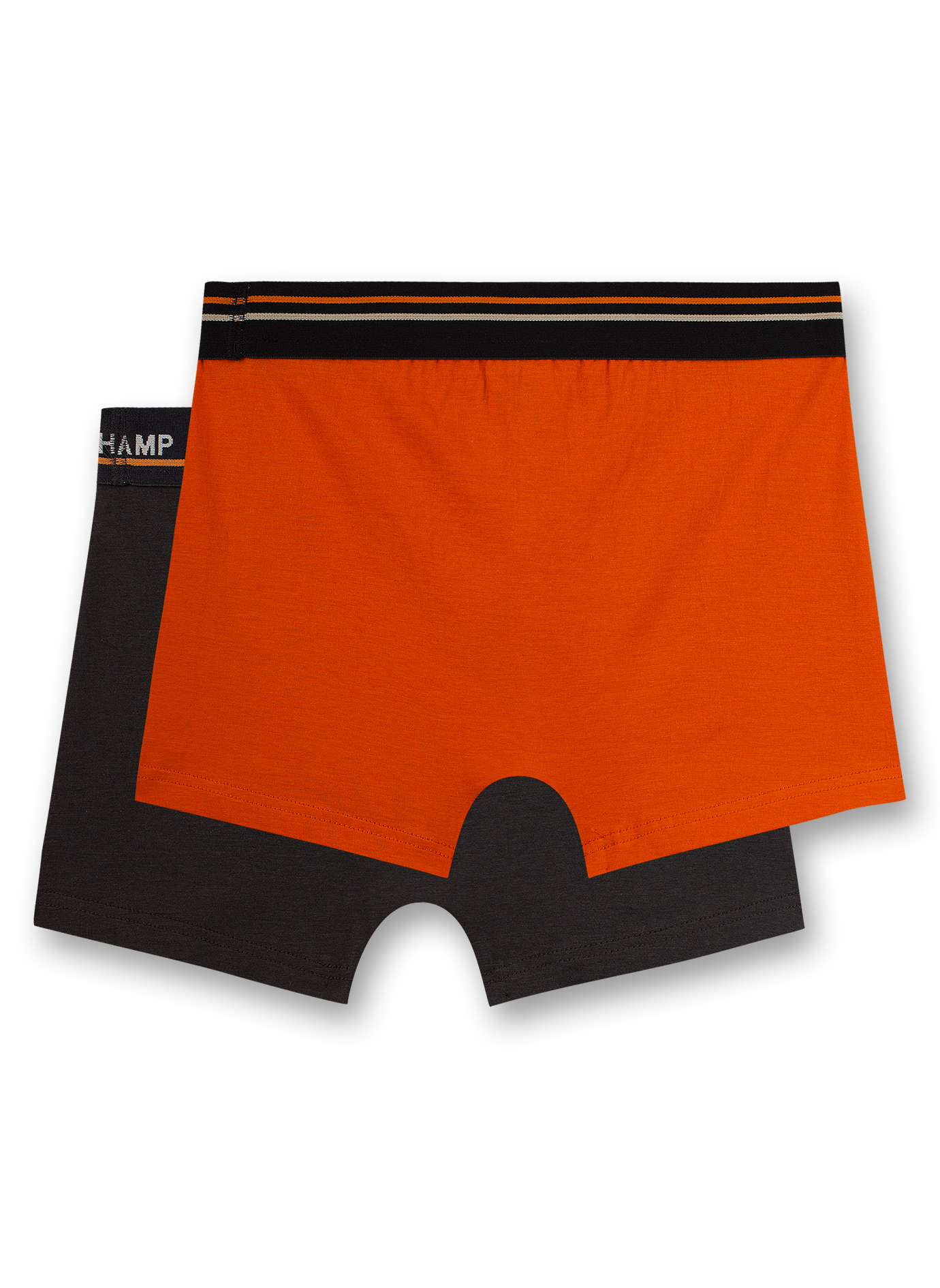 Jungen-Hipshorts (Doppelpack) Schwarz und Orange Street Vibes