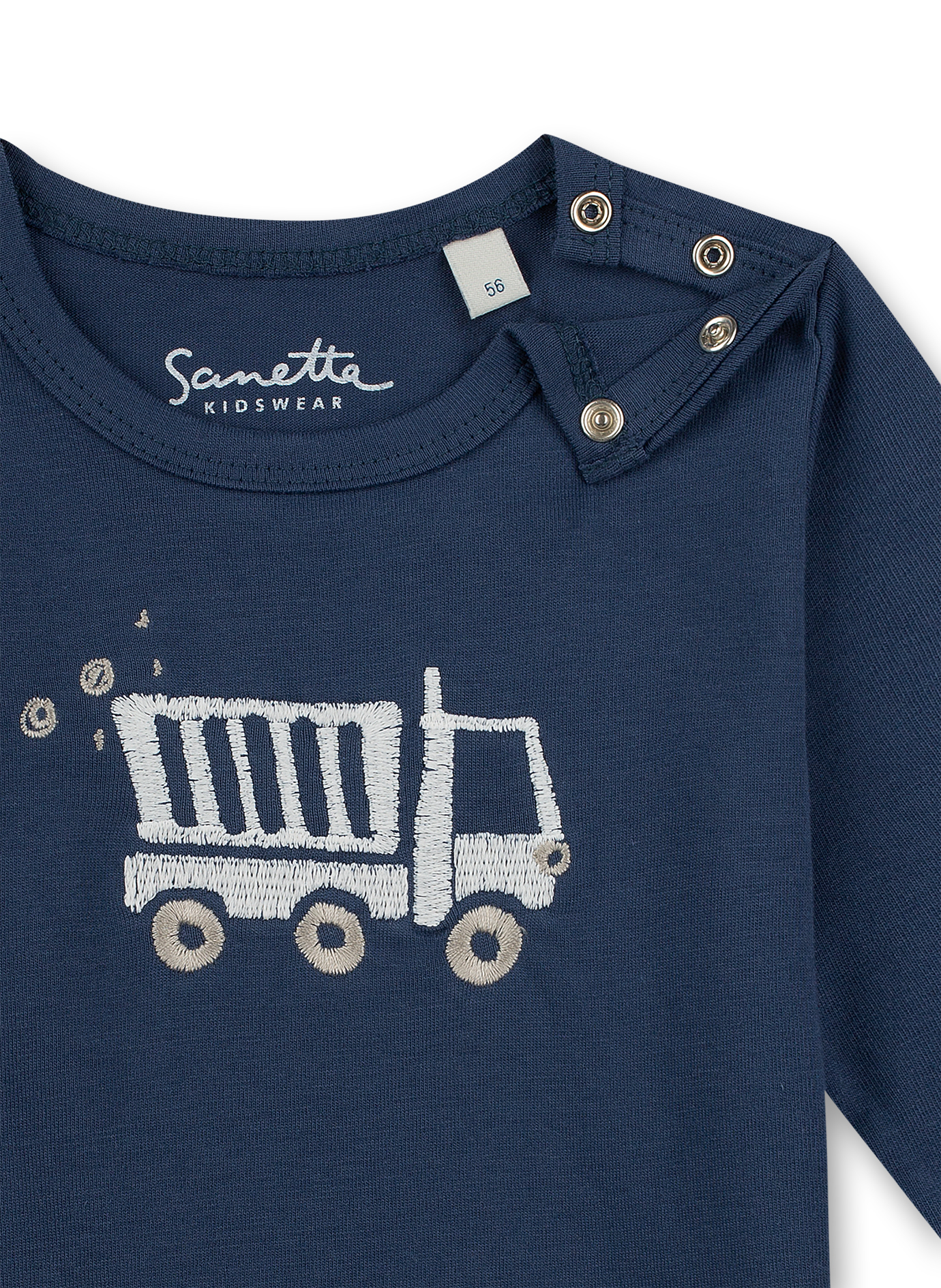 Jungen-Shirt langarm Dunkelblau Little Builder