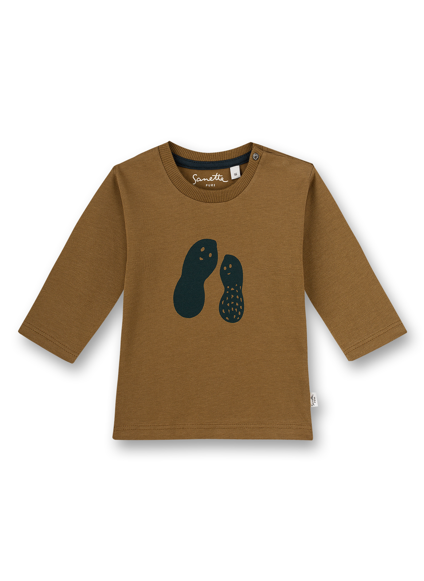 Jungen-Shirt langarm Braun