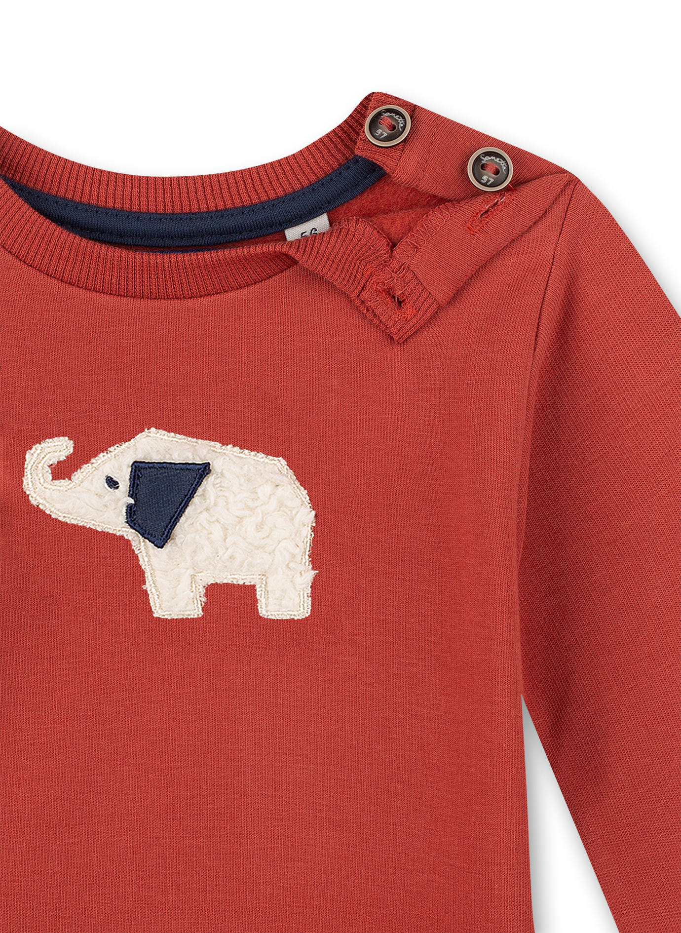 Jungen-Sweatshirt Rot Family Elephant