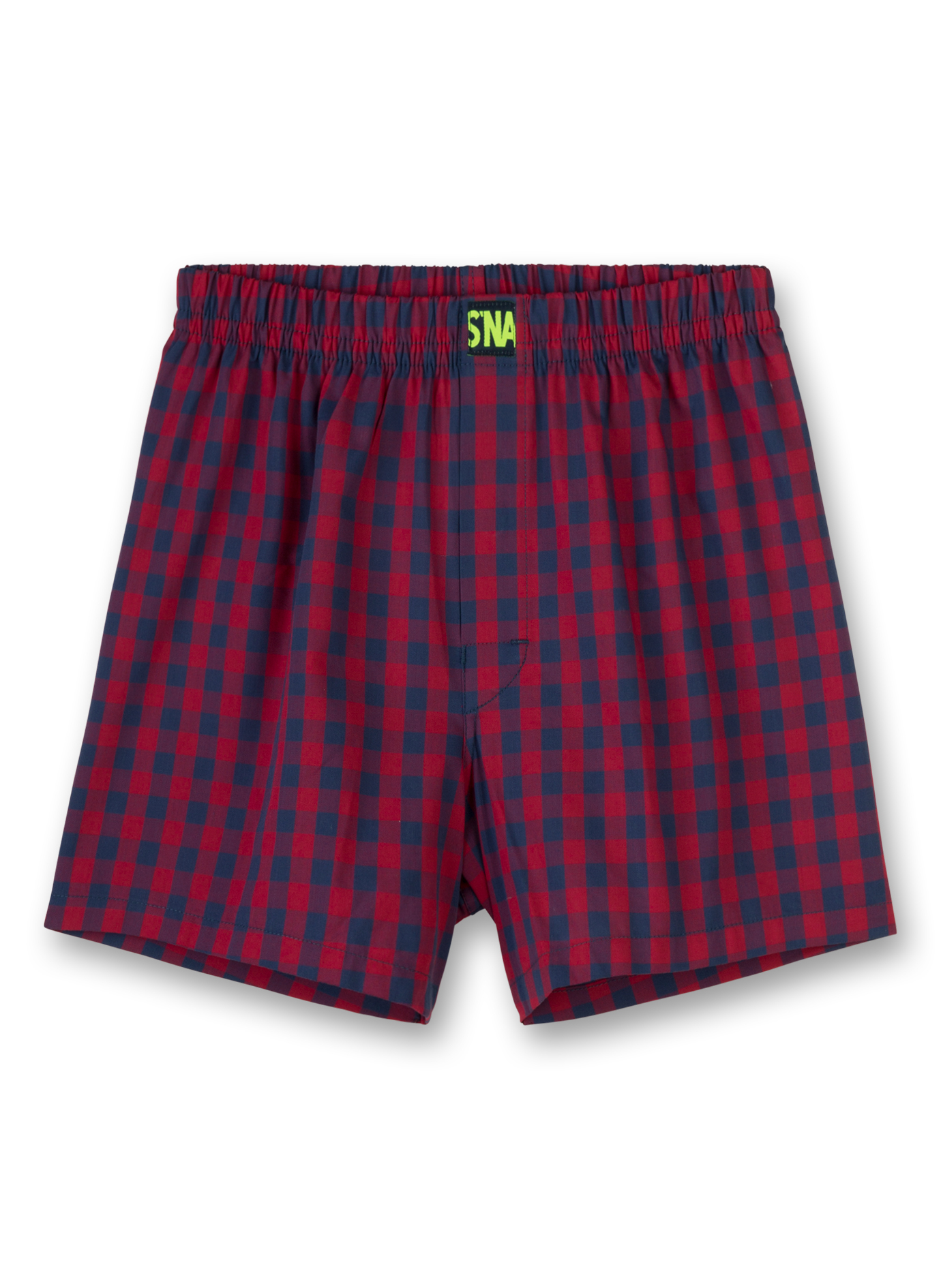 Jungen-Boxershorts Rot Kariert