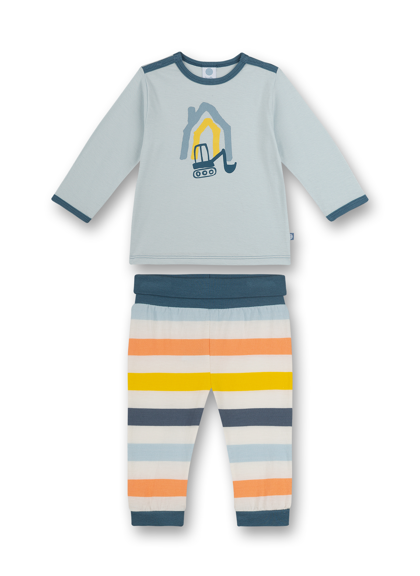 Jungen-Schlafanzug Hellblau Rainbow