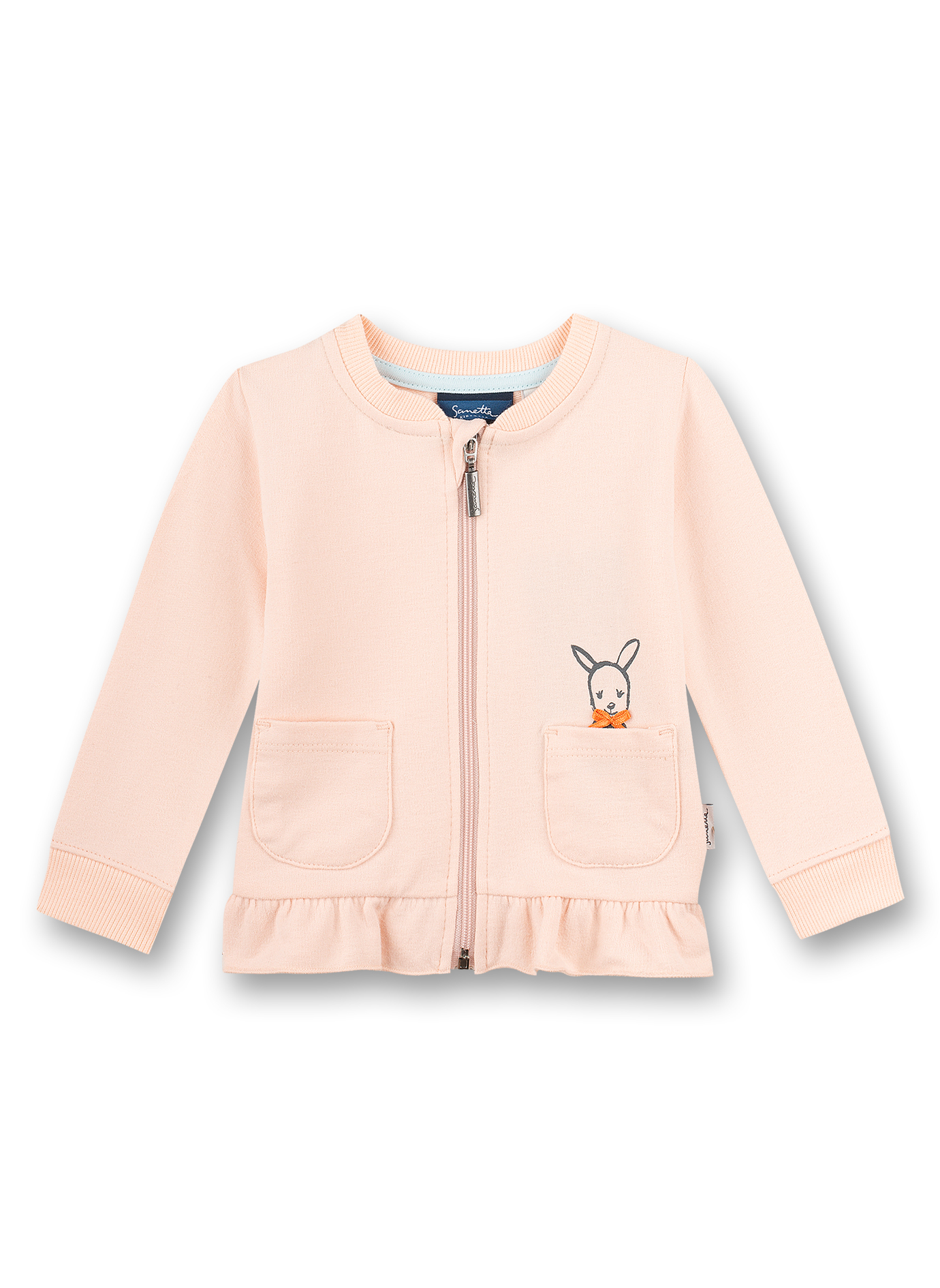 Mädchen-Sweatjacke Rosa Kangaroo