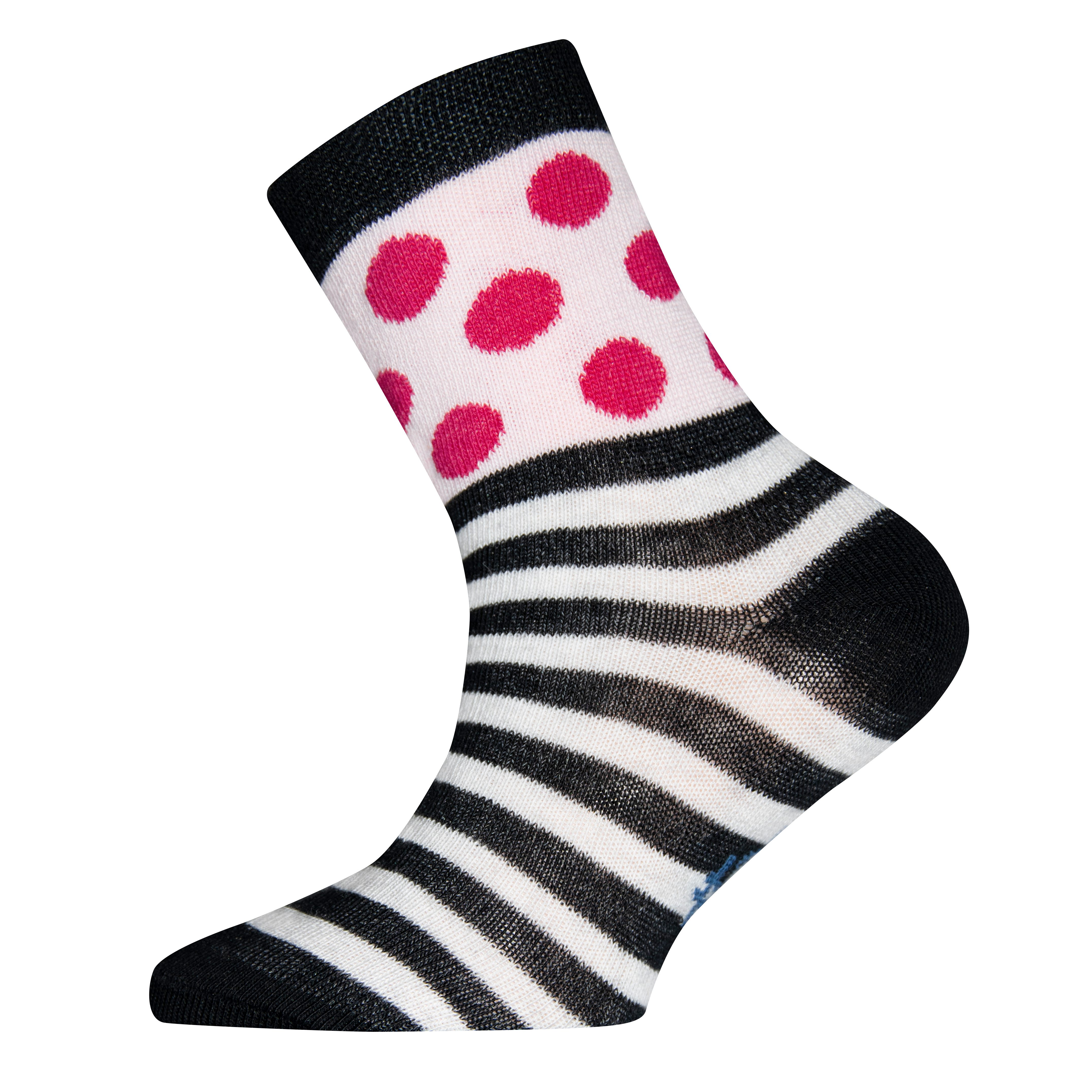 Mädchen-Socken (Doppelpack) Weiß und Ringel