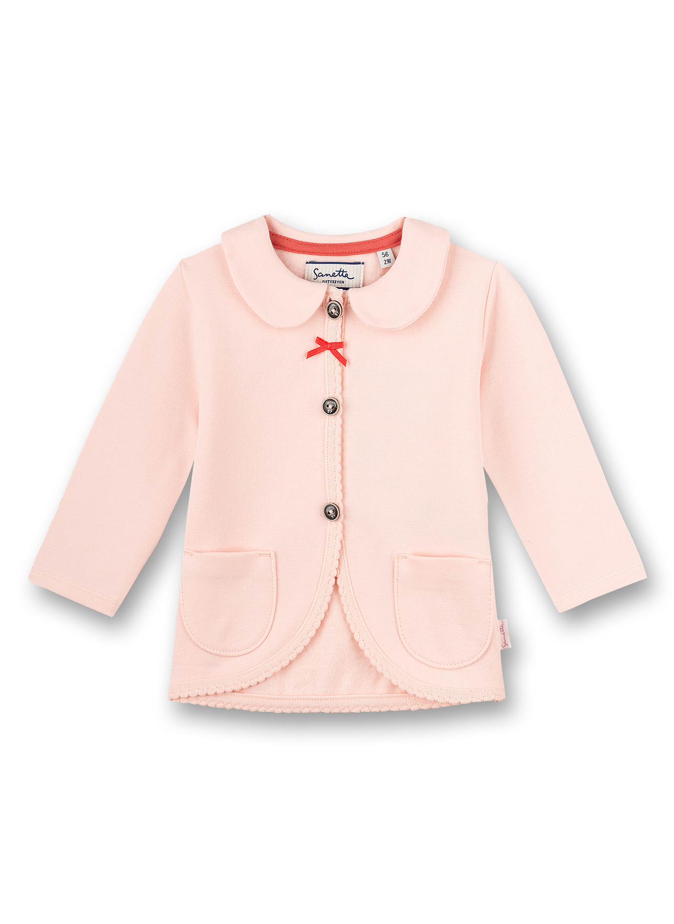 Mädchen-Sweatjacke Rosa Family Stork