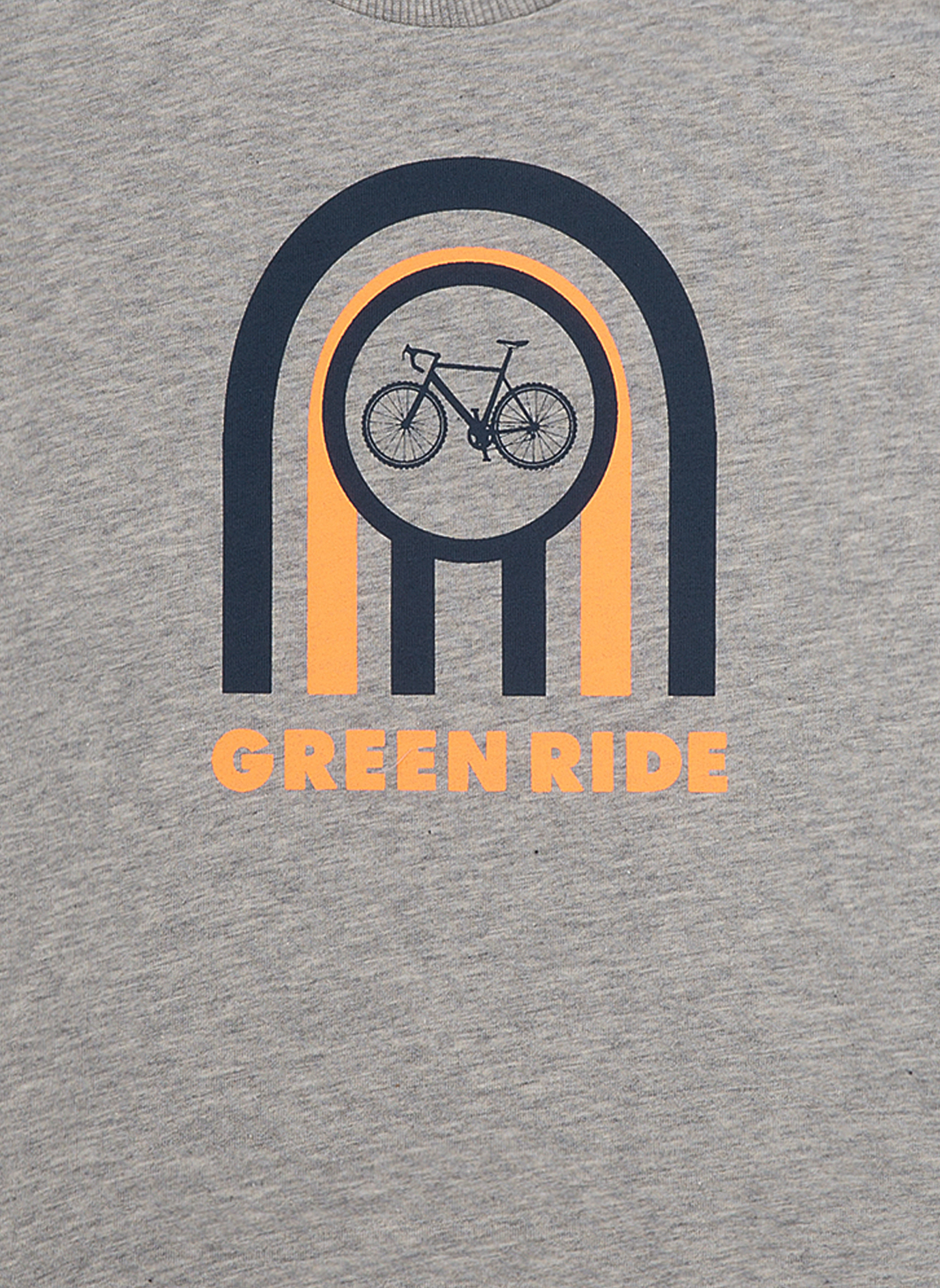 Jungen T-Shirt Graumelange Green Ride