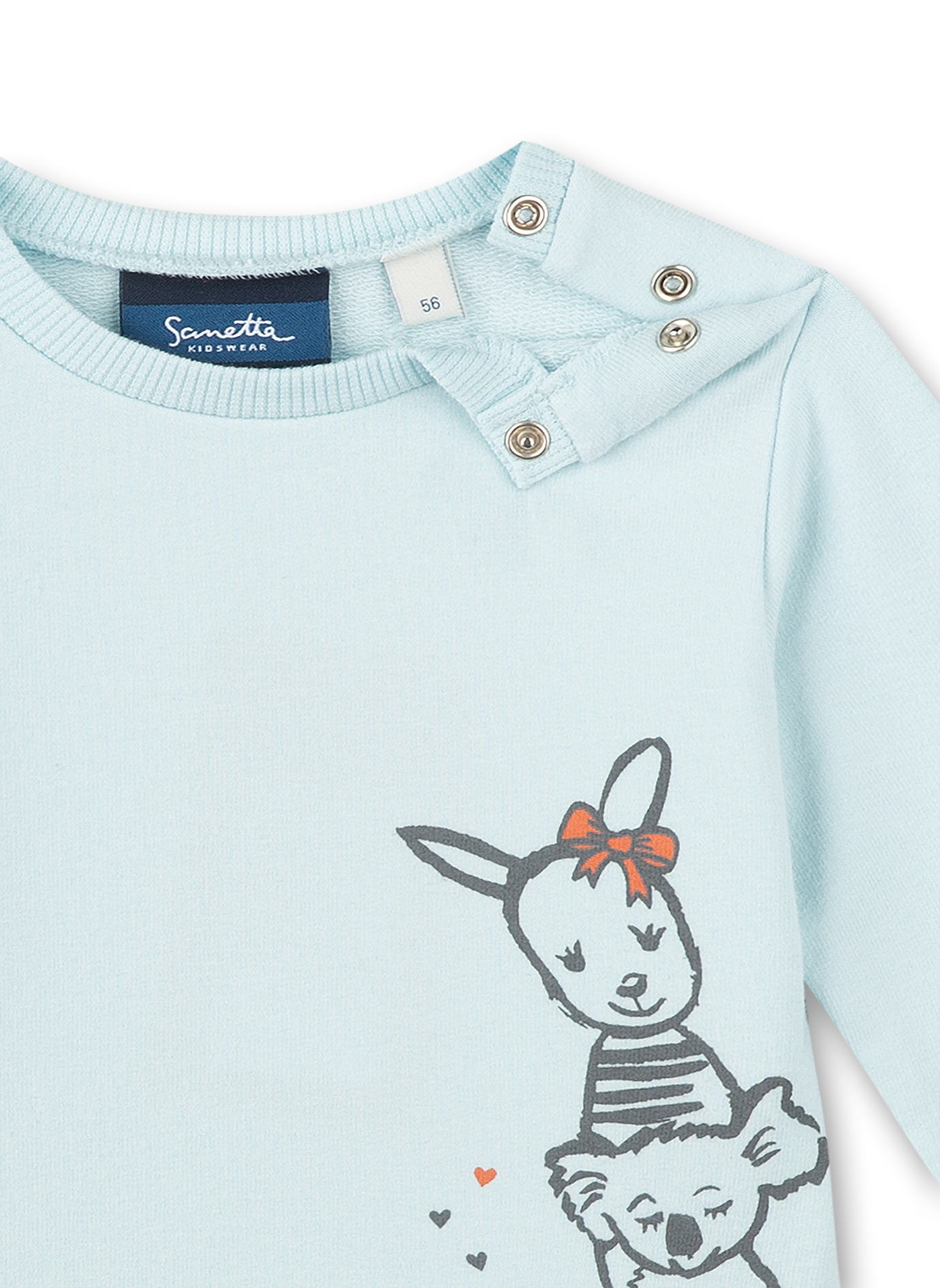 Mädchen-Sweatshirt Hellblau Kangaroo