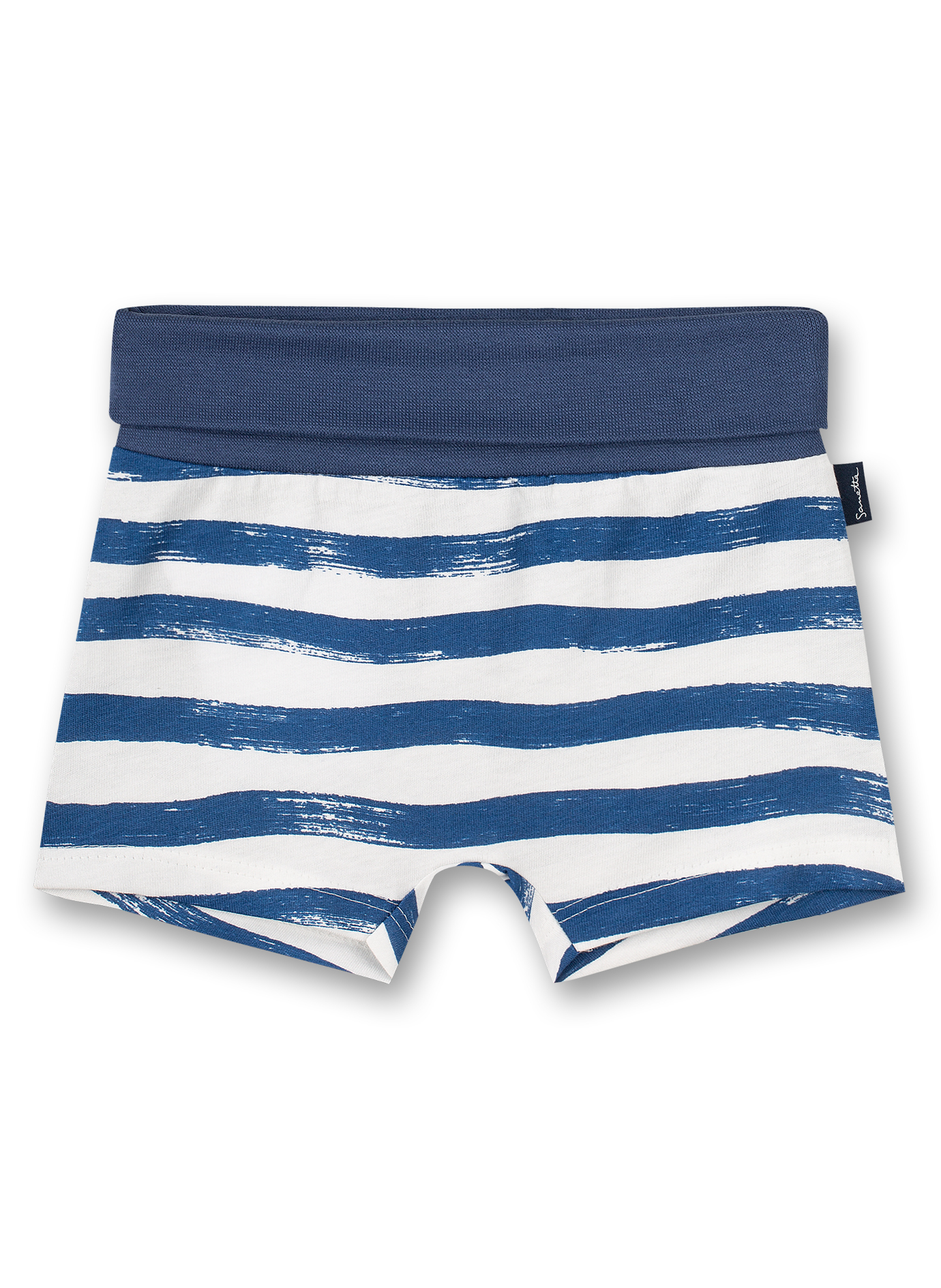 Jungen-Shorts Off-White Blau-geringelt Beach Crab