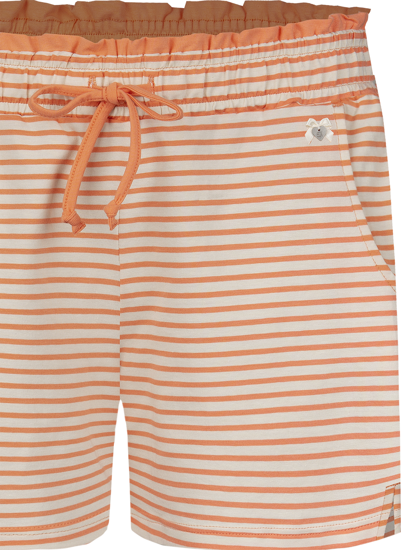 Damen-Shorts Orange Ringel