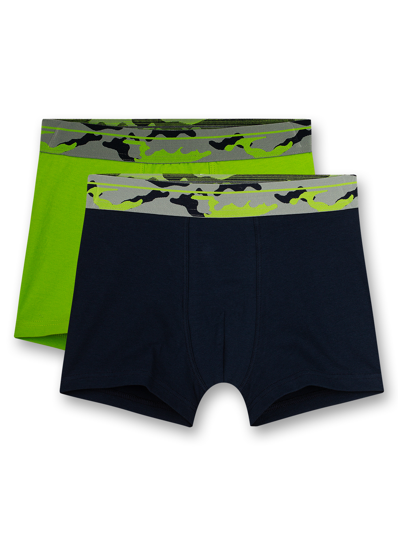 Jungen-Hipshorts (Doppelpack) Dunkelblau und Grün Ride the Cross