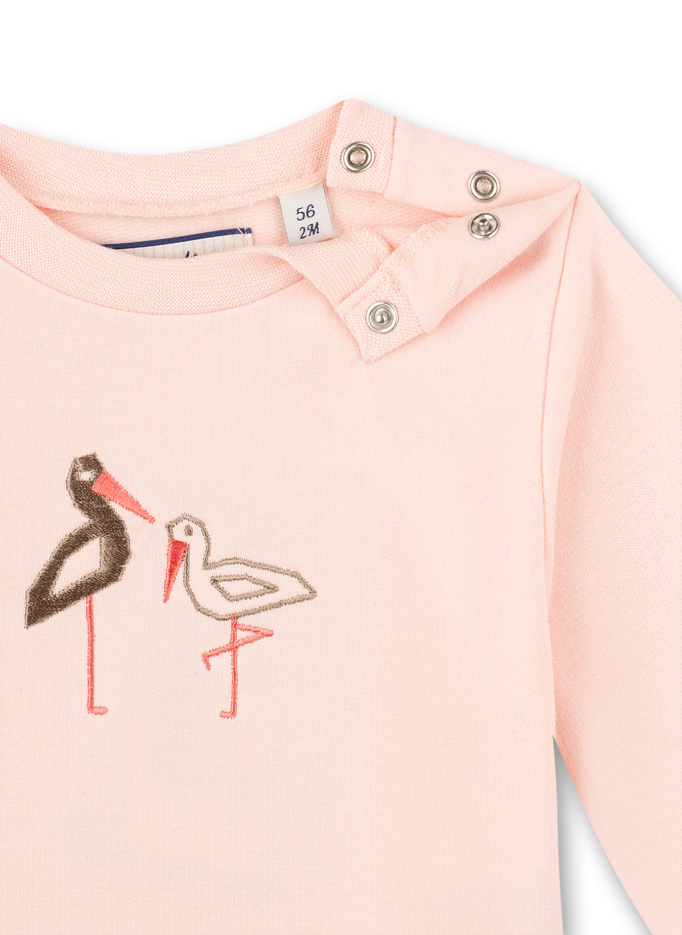 Mädchen-Sweatshirt Rosa Family Stork