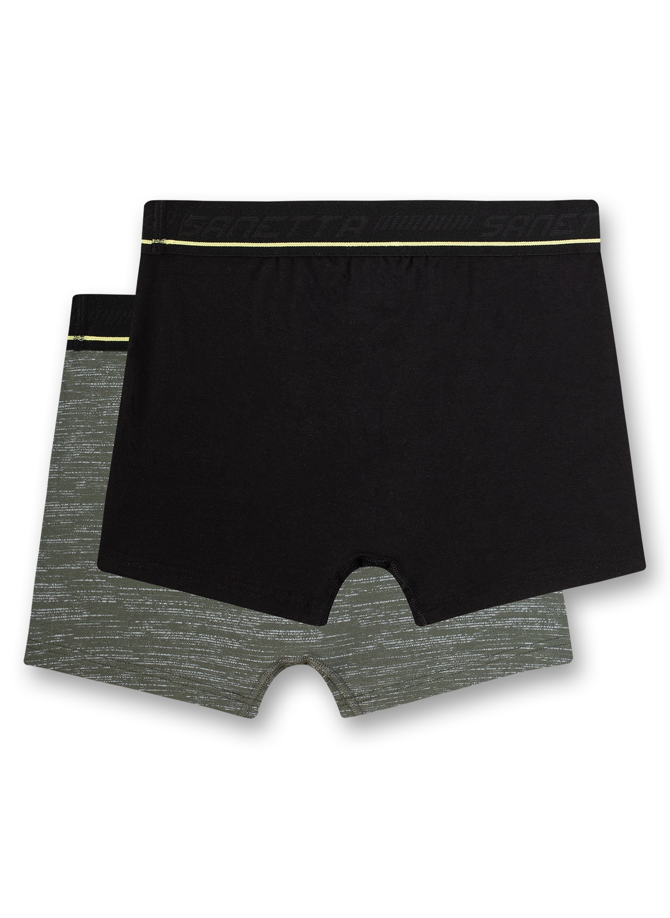 Jungen-Hipshorts (Doppelpack) Khaki und Schwarz Into the Wild