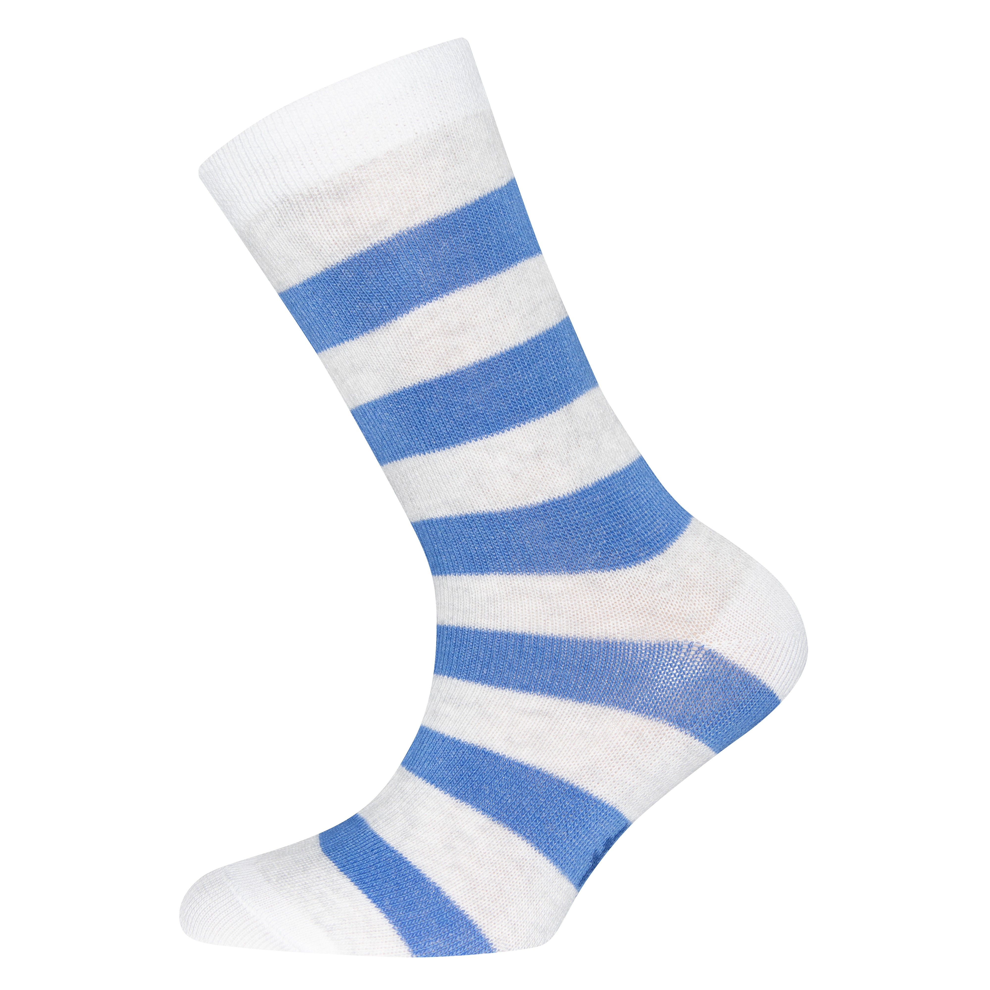 Jungen-Socken (Doppelpack) Blau und Ringel