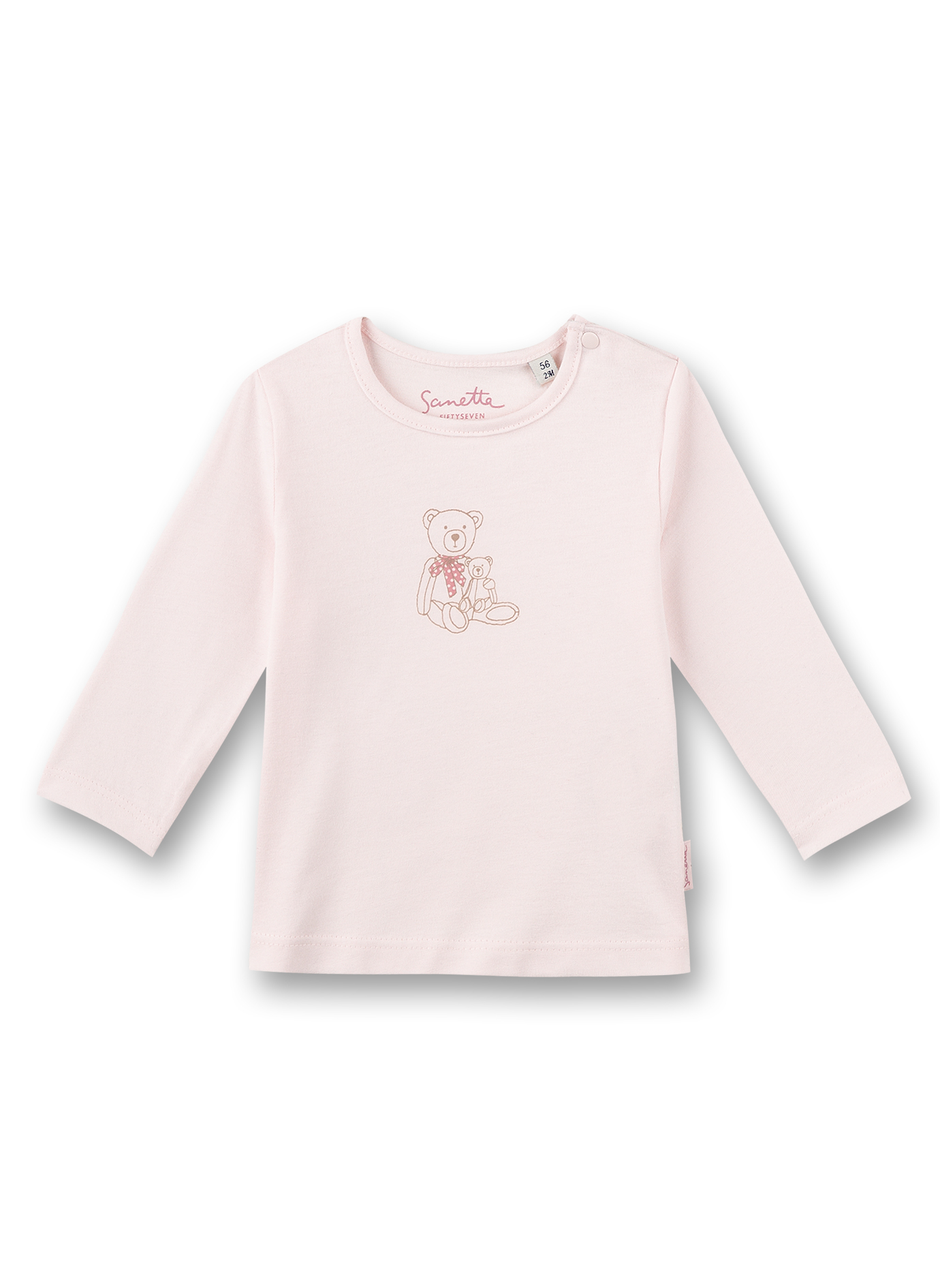 Mädchen-Shirt langarm Rosa Lovely Teddy