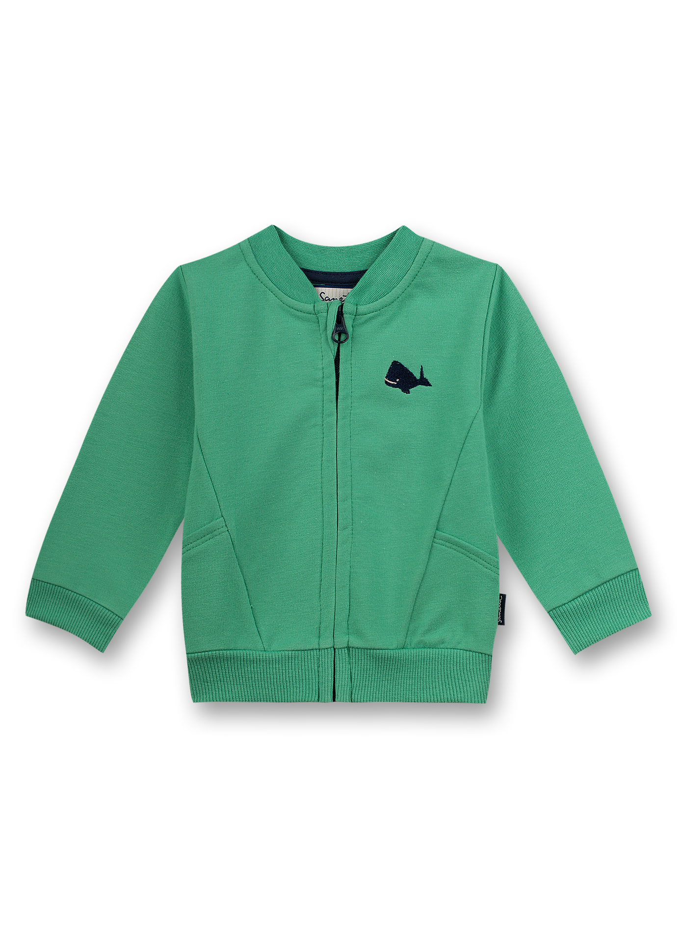 Jungen-Sweatjacke Grün Little Whale