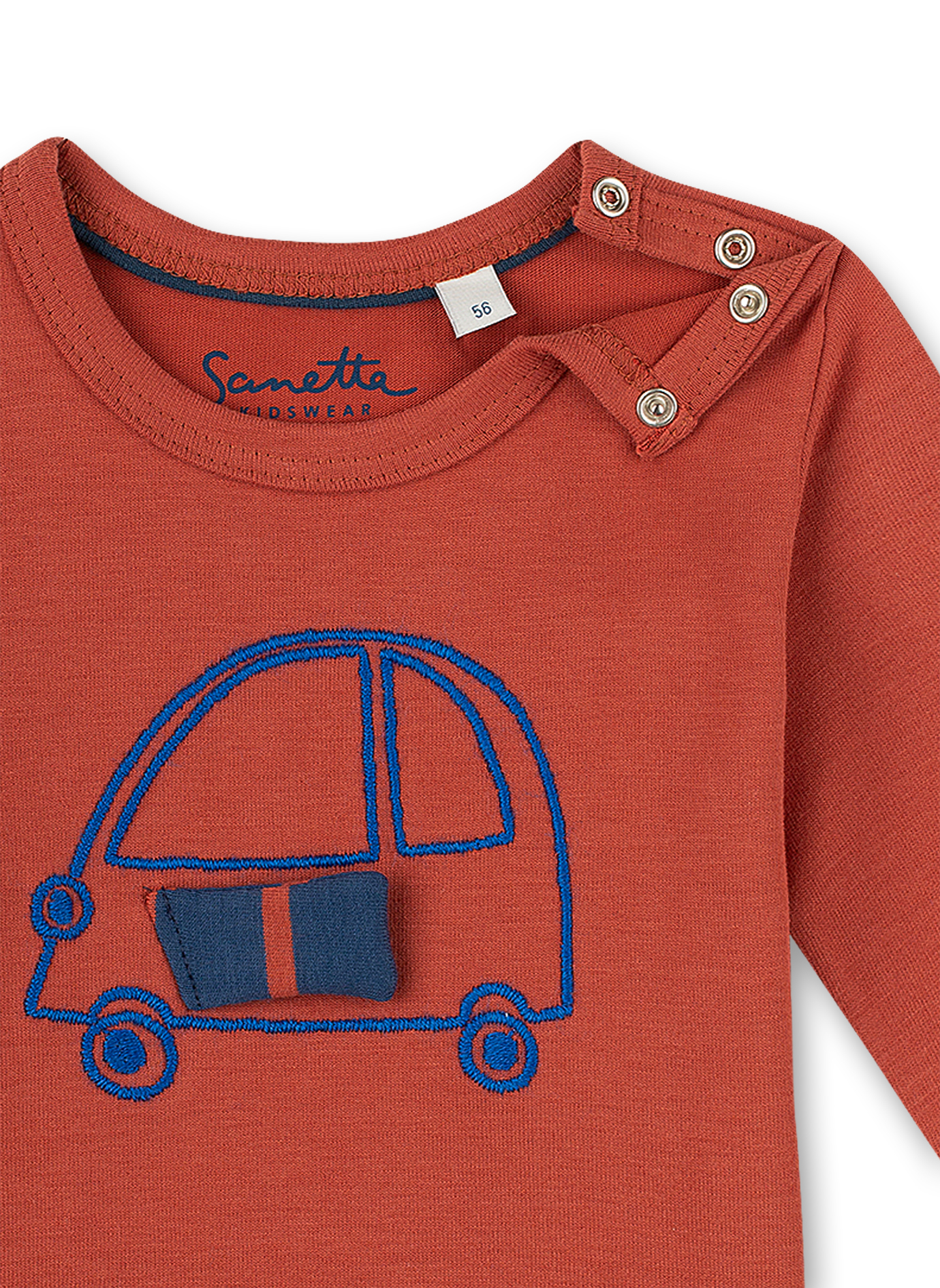 Jungen-Shirt langarm Rot Little Car