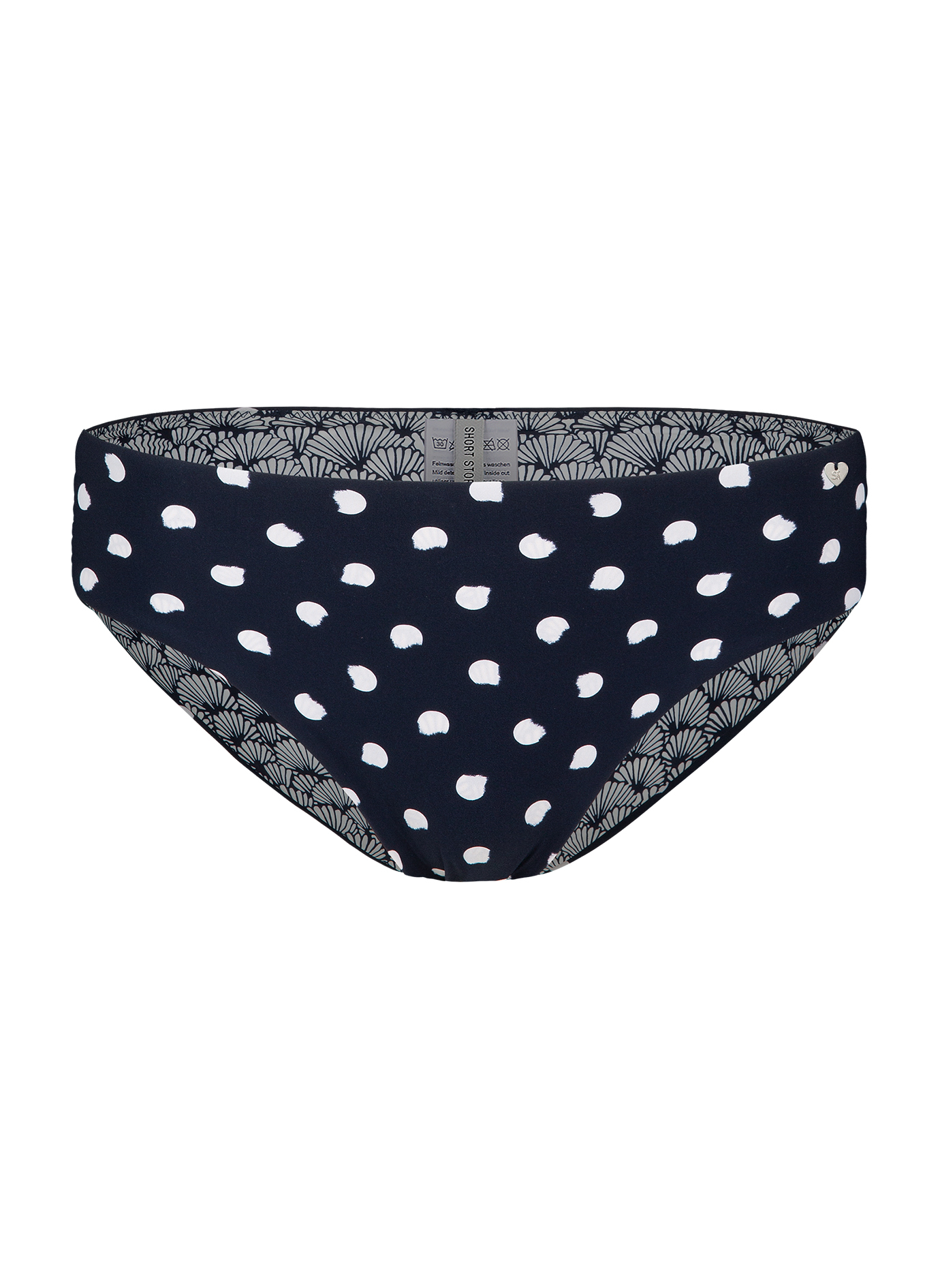 Damen Bikini-Slip Dunkelblau Dots