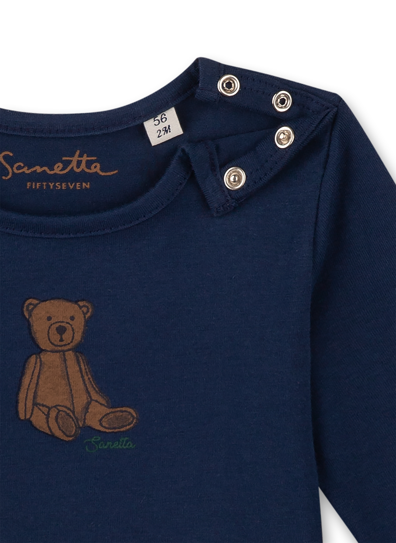 Jungen-Shirt langarm Dunkelblau Little Teddy