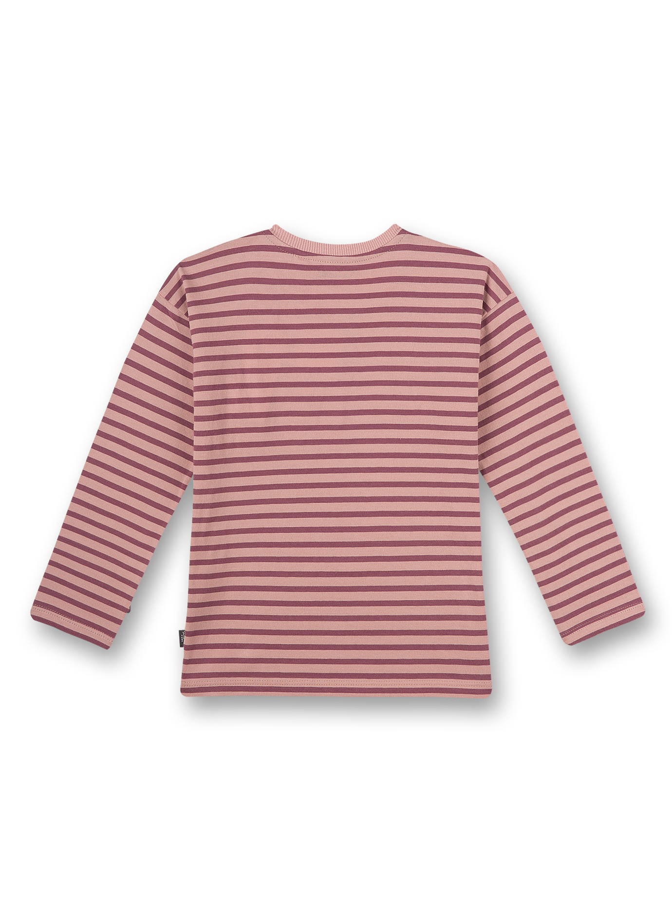 Mädchen-Shirt langarm Rosa geringelt