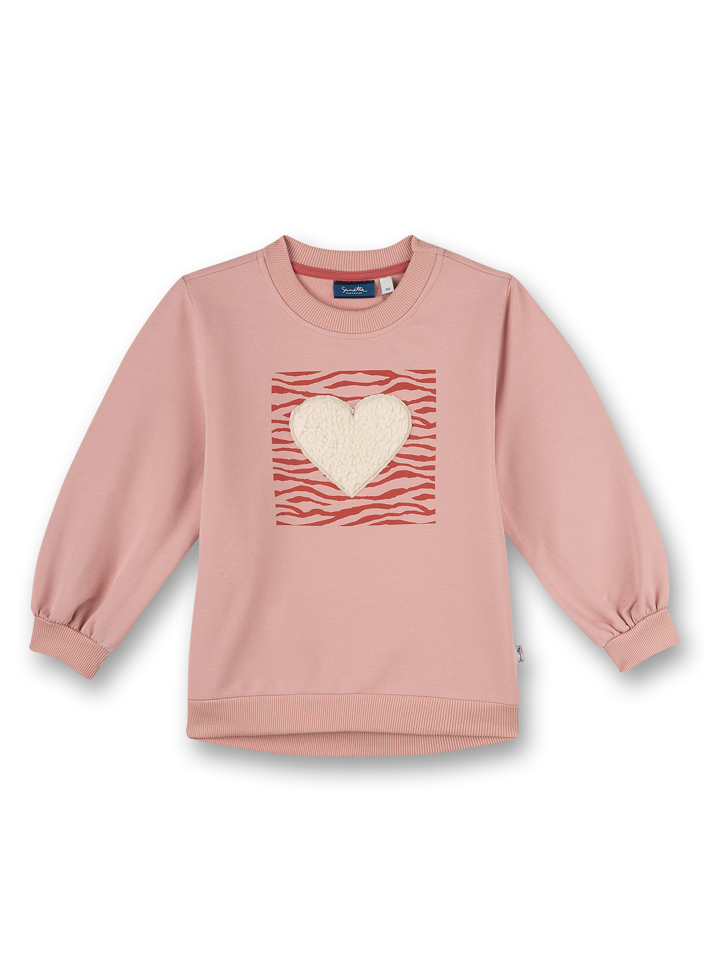 Mädchen-Sweatshirt Rosa Crazy Zebra